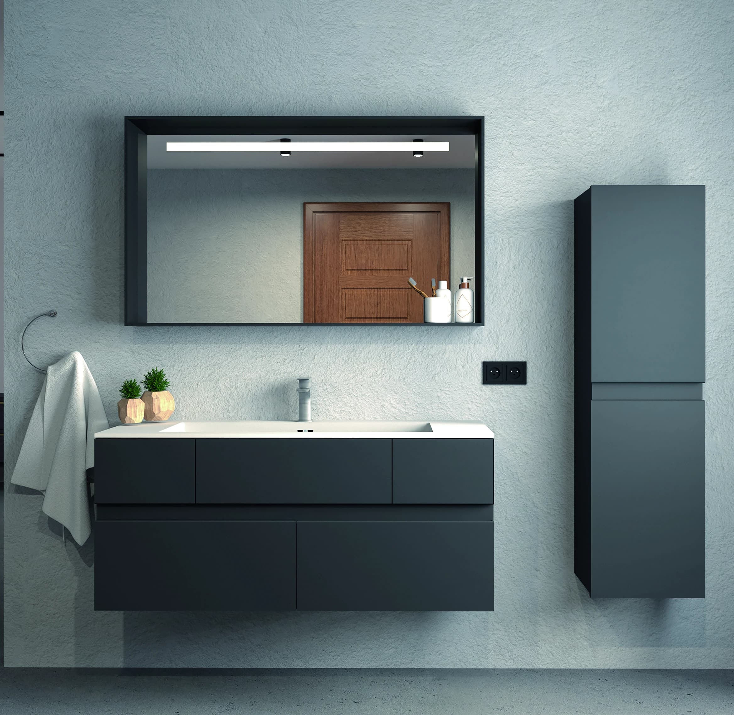Dipolo 120 banyo mobilyasının önden görünümü